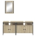 Set de muebles de baño 3 pzas madera contrachapada roble Sonoma