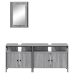 Set de muebles de baño 3 pzas madera contrachapada gris sonoma