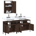 Set de muebles baño 3 pzas madera contrachapada roble marrón