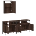 Set de muebles baño 3 pzas madera contrachapada roble marrón