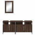 Set de muebles baño 3 pzas madera contrachapada roble marrón