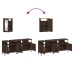 Set de muebles baño 3 pzas madera contrachapada roble marrón