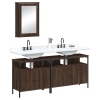 Set de muebles baño 3 pzas madera contrachapada roble marrón