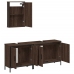 Set de muebles baño 3 pzas madera contrachapada roble marrón