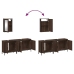 Set de muebles baño 3 pzas madera contrachapada roble marrón