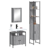 Set de muebles de baño 3 pzas madera contrachapada gris sonoma