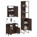 Set de muebles baño 3 pzas madera contrachapada roble marrón