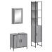 Set de muebles de baño 3 pzas madera contrachapada gris sonoma