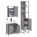 Set de muebles de baño 3 pzas madera contrachapada gris sonoma