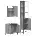 Set de muebles de baño 3 pzas madera contrachapada gris sonoma