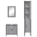 Set de muebles de baño 3 pzas madera contrachapada gris sonoma