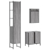 Set de muebles de baño 3 pzas madera contrachapada gris sonoma