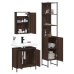 Set de muebles baño 3 pzas madera contrachapada roble marrón