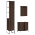 Set de muebles baño 3 pzas madera contrachapada roble marrón