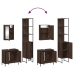 Set de muebles baño 3 pzas madera contrachapada roble marrón