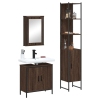 Set de muebles baño 3 pzas madera contrachapada roble marrón