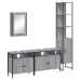 Set de muebles de baño 4 pzas madera contrachapada gris sonoma