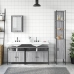 Set de muebles de baño 4 pzas madera contrachapada gris sonoma