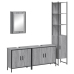 Set de muebles de baño 4 pzas madera contrachapada gris sonoma