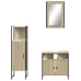 Set de muebles de baño 3 pzas madera contrachapada roble Sonoma