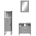 Set de muebles de baño 3 pzas madera contrachapada gris sonoma