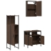 Set de muebles baño 3 pzas madera contrachapada roble marrón