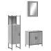 Set de muebles de baño 3 pzas madera contrachapada gris sonoma