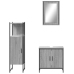 Set de muebles de baño 3 pzas madera contrachapada gris sonoma