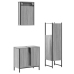 Set de muebles de baño 3 pzas madera contrachapada gris sonoma