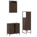 Set de muebles baño 3 pzas madera contrachapada roble marrón