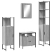 Set de muebles de baño 4 pzas madera contrachapada gris sonoma