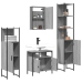 Set de muebles de baño 4 pzas madera contrachapada gris sonoma