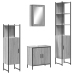 Set de muebles de baño 4 pzas madera contrachapada gris sonoma