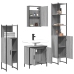 Set de muebles de baño 4 pzas madera contrachapada gris sonoma