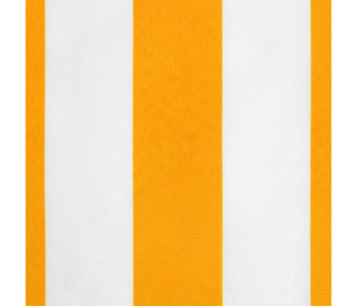 Tela de cenefa de toldo de repuesto rayas amarillo y blanco 6 m