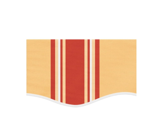 Tela de cenefa de toldo de repuesto rayas amarillo naranja 6 m