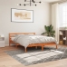 Cama sin colchón madera maciza de pino marrón cera 200x200 cm