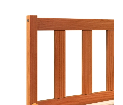 Estructura de cama sin colchón madera maciza marrón 75x190 cm