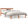 vidaXL Estructura de cama madera maciza pino marrón cera 120x200 cm