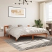 Cama sin colchón madera maciza de pino marrón cera 180x200 cm