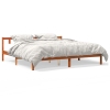 Cama sin colchón madera maciza de pino marrón cera 180x200 cm