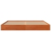 Cama sin colchón madera maciza de pino marrón cera 180x200 cm