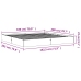 Cama sin colchón madera maciza de pino marrón cera 180x200 cm