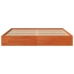 Cama sin colchón madera maciza pino marrón cera 150x200 cm