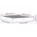 Cama sin colchón madera maciza pino marrón cera 150x200 cm