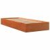 Cama sin colchón madera maciza de pino marrón cera 100x200 cm