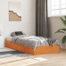 Cama sin colchón madera maciza de pino marrón cera 100x200 cm