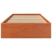 Cama sin colchón madera maciza de pino marrón cera 100x200 cm