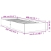 Cama sin colchón madera maciza de pino marrón cera 100x200 cm