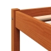 Estructura de cama sin colchón madera maciza marrón 135x190 cm